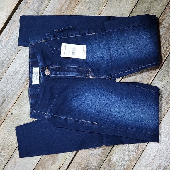 Free People We The Free "Feel Like Sunshine" Dark Wash Skinny Denim sz 24 FP1013 - Picture 13 of 14